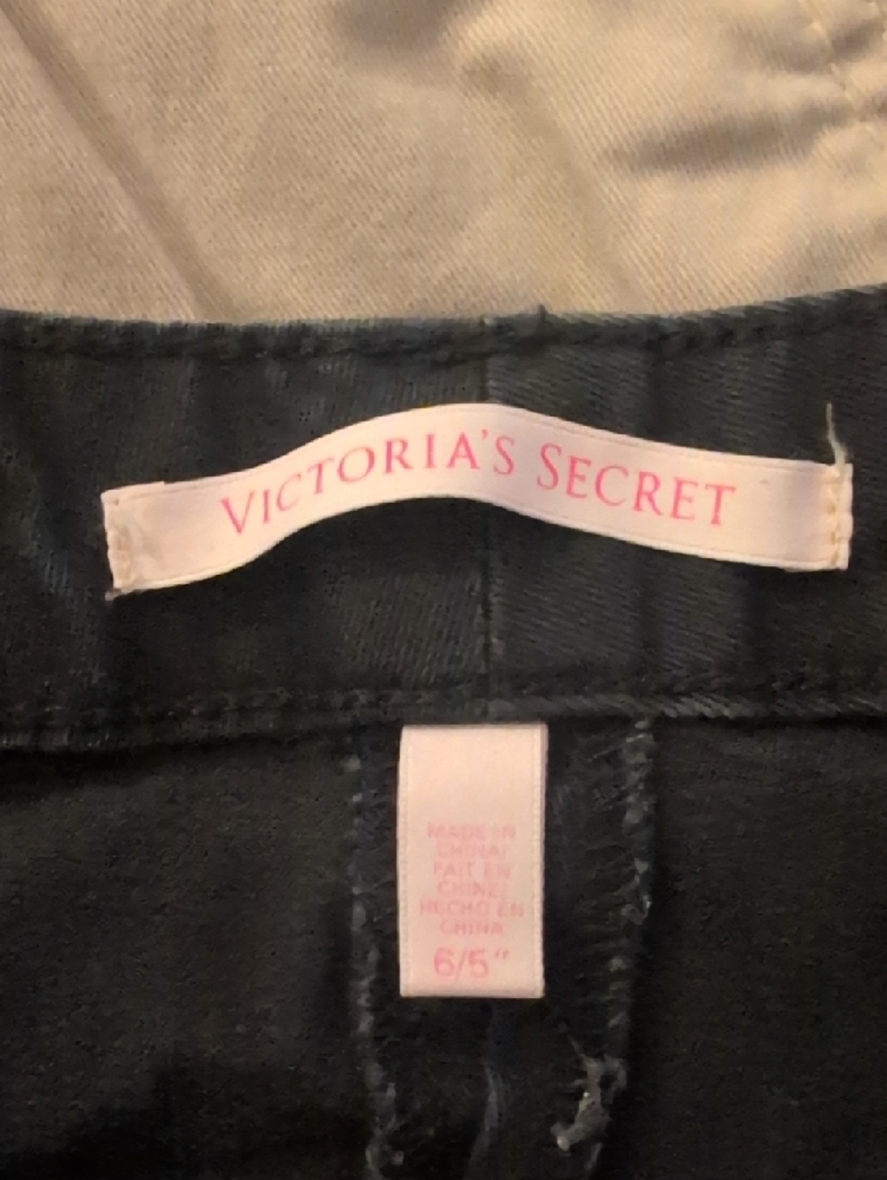 PINK Victoria's Secret Black & Beige Cargo Pocket Shorts - Picture 2 of 9